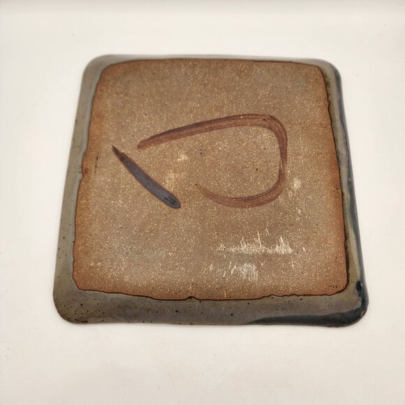 Vintage Signed John Freimarck Pottery Glazed Stoneware Platter Fall Entertaining - Picture 4 of 6